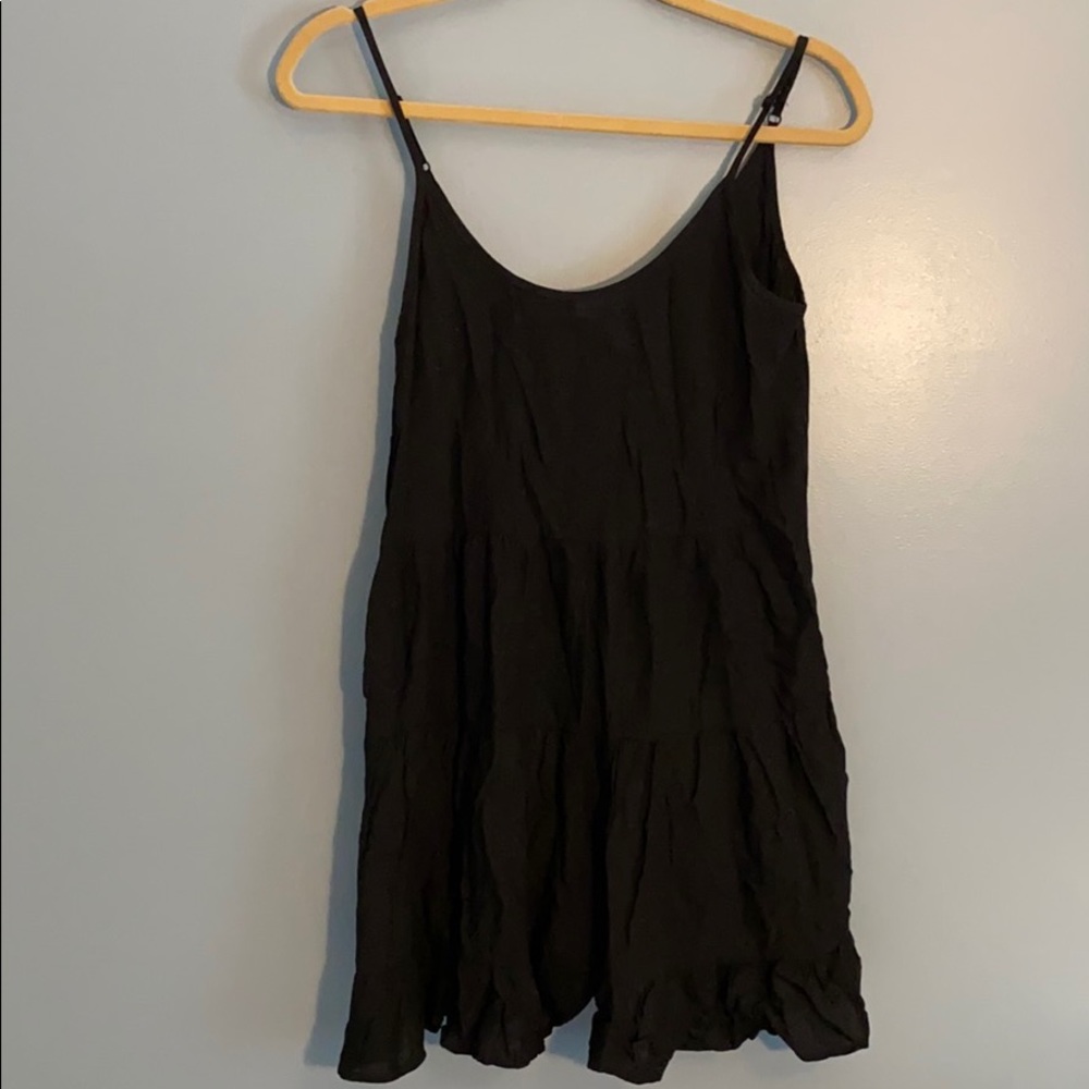 Ambiance apparel black tiered dress.